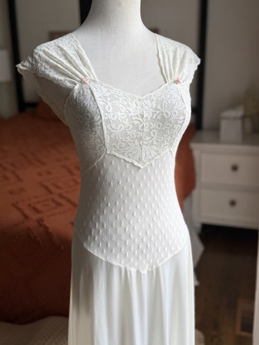 Vintage white long nightgown - vintage,