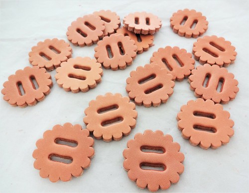 Lot slotted leather - slotted,