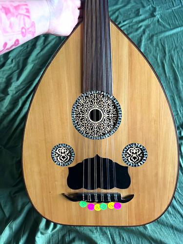 Wood oud fretless string - fretless,