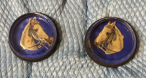 Antique horse bridle rosettes - antique,